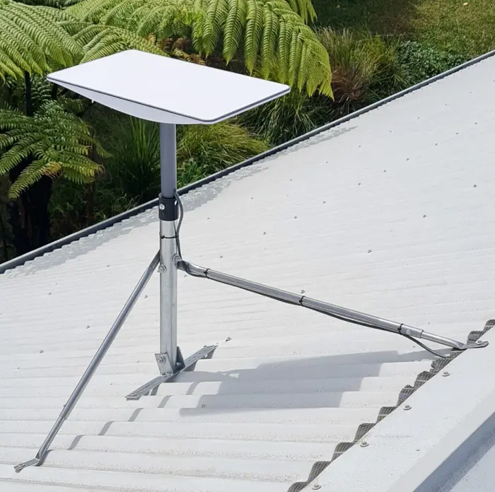 Starlink dish mounted on roof in Beldon'S Local, Perth WA