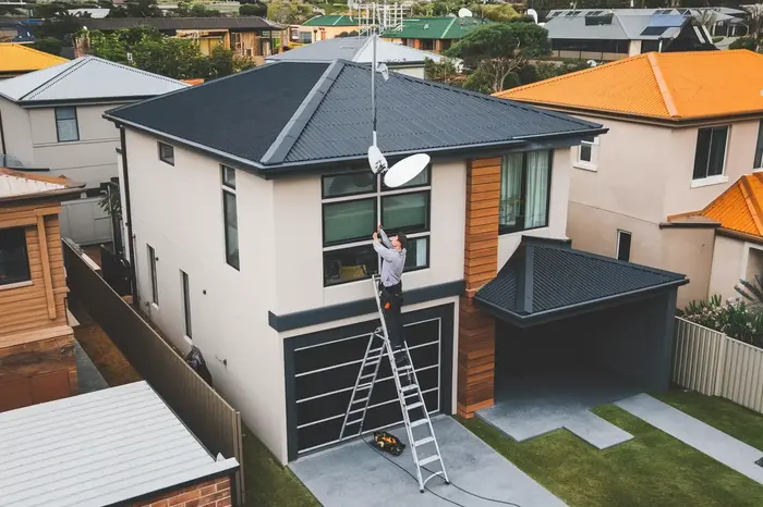 TV antenna repair on Perth roof